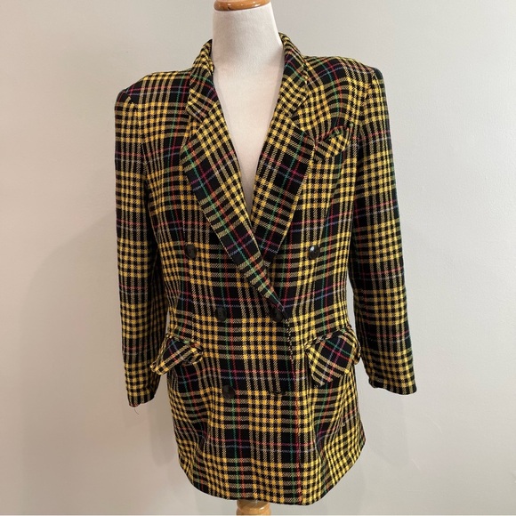 Vintage Oversized wool Blazer Jacket 12 made in USA academia 90s clueless preppy - Picture 8 of 8